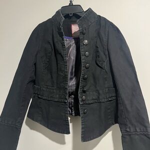 Free People Black Button-Up Jacket